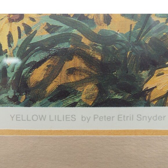 Peter Etril Snyder Signed Print "Yellow Lilies" Framed 186/950 - Picture 5 of 9
